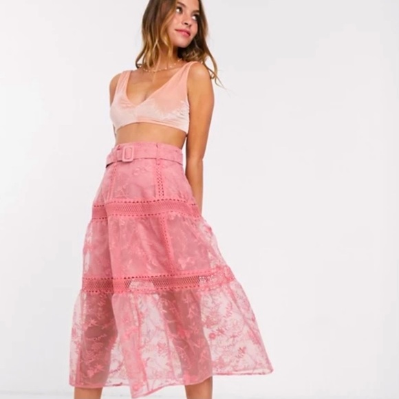 ASOS Petite Dresses & Skirts - ✨ NWT ASOS DESIGN Petite Embroidered Midi Skirt